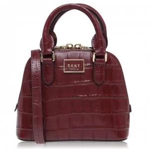 Image of DKNY Steffy Crocodile Dom Cross Body - Aged Wine AWN