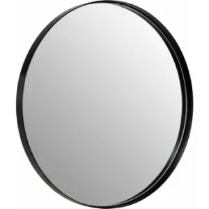 Image of Premier Housewares Wall Mirror Bathroom / Bedroom / Hallway Wall Mounted Mirrors With Matte Black Finish / Minimalistic Iron Mirrors For Living Room