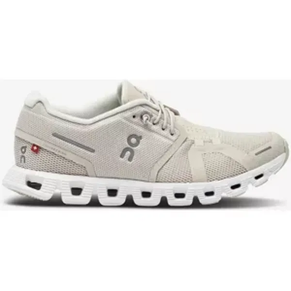 Image of On Running Womens Cloud 5 Trainers Pearl White F, 6