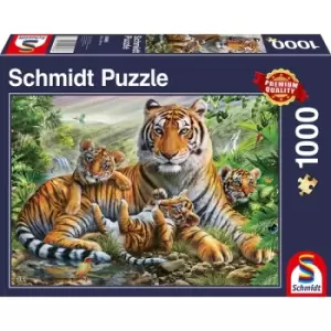 Image of Schmidt - Tiger & Cubs 1000 Piece Jigsaw Puzzle