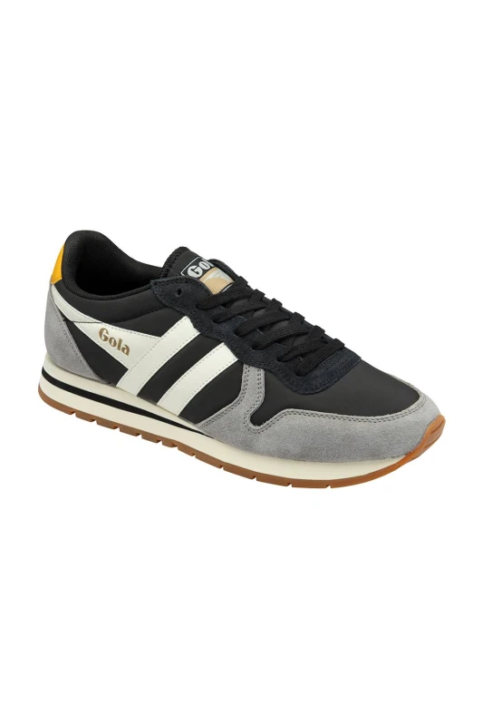 Image of Gola Classics Mens 'Daytona Chute' Nylon Lace-Up Trainers in Black Size: 9 Black Male 9