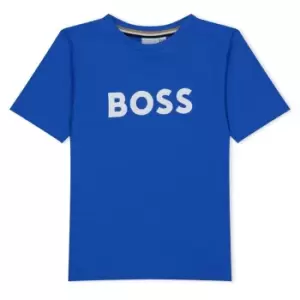 Image of Boss Logo T Shirt Juniors - Blue
