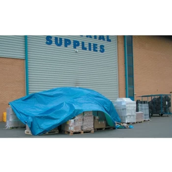 Image of 10.0MX10.0M Heavy Duty Blue Tarpaulin - Matlock