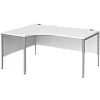 Image of Dams International Left Hand Ergonomic Desk MB16ELSWH 1,600 x 1,200 x 725 mm