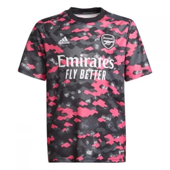 Image of adidas Arsenal Pre Match Shirt 2021 2022 Junior - Pink/Black