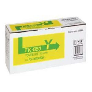 Image of Kyocera TK880Y Yellow Laser Toner Ink Cartridge