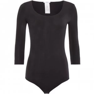 Image of Wolford Pure string three quarter sleeve body - Black