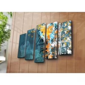 Image of 5PATK-214 Multicolor Decorative Canvas Painting (5 Pieces)