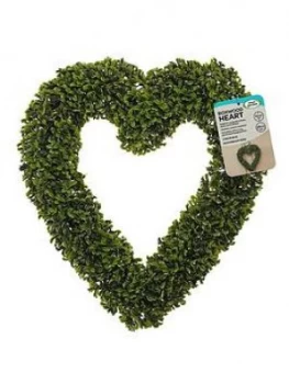 Image of Smart Solar 41cm Boxwood Hanging Heart