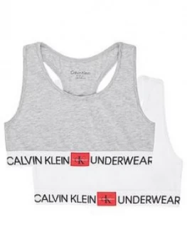 Image of Calvin Klein Girls 2 Pack Logo Bralette