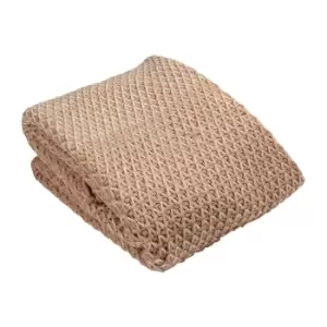 Image of Elina Chunky Knit Throw Blush