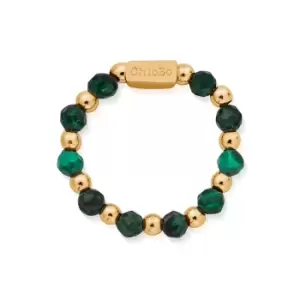 Image of ChloBo Gold Plated Malachite Ring of Protection