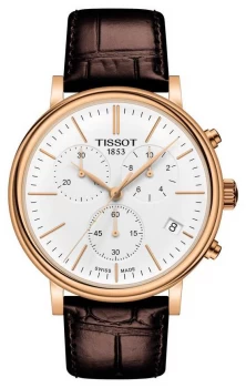 Image of Tissot Carson Premium Chronograph Brown Leather Strap Watch