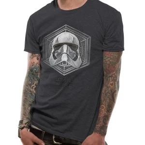 Image of Star Wars 8 - Captain Phasma Badge Mens Small T-Shirt - Grey
