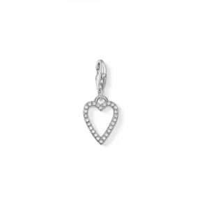 Image of Thomas Sabo Sterling Silver Cut-out Zirconia Heart Charm 1761-051-14