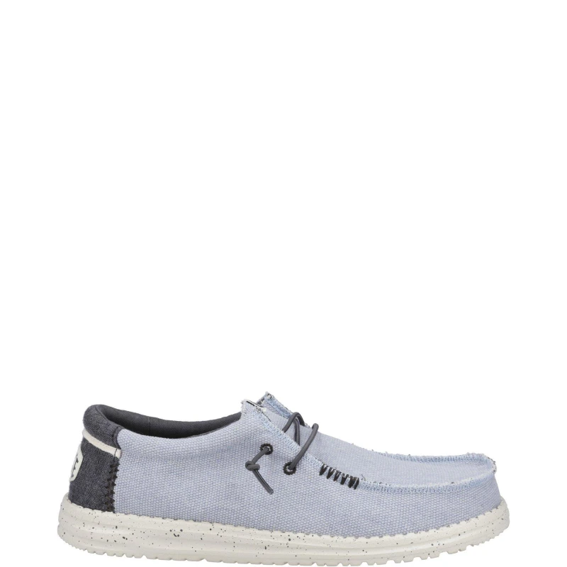 Image of HEYDUDE 'Wally Coastline Jute' Classic Slip On Shoes Light Blue