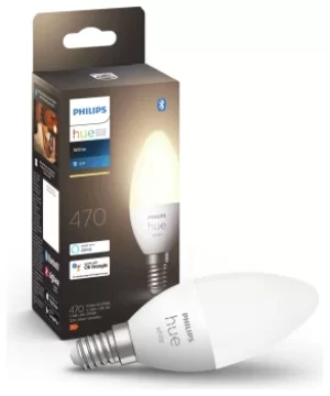 Image of Philips Hue E14 White Smart Candle Bulb With Bluetooth