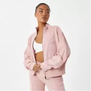 Image of Jack Wills Panelled Zip Sweatshirt - Pink