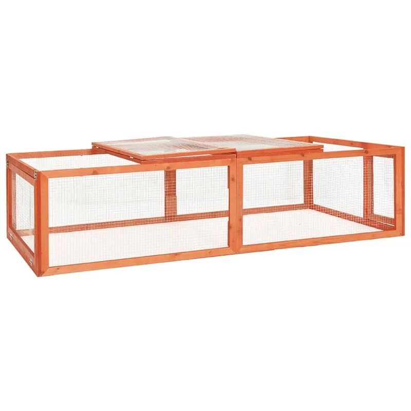 Image of VIDAXL Rabbit Hutch 183x90x46.5cm Solid Firwood vidaXL 8719883738000