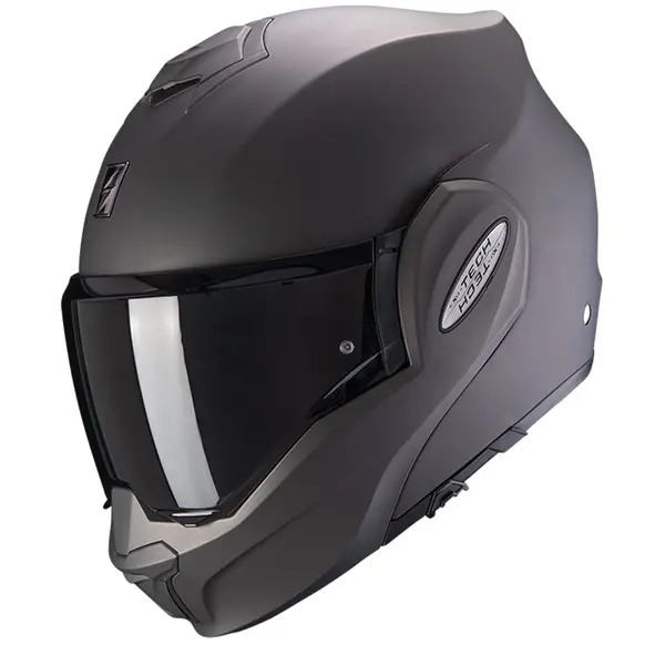 Image of Scorpion Exo-Tech Evo Solid Matt Anthracite Modular Helmet M
