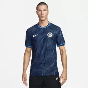 Image of Nike Chelsea Away Shirt Authentic 2023 2024 Adults - Blue