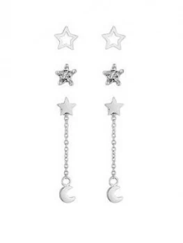Image of Simply Silver Sterling Silver Shooting Star Earrings