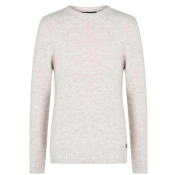 Image of Firetrap Texture Knit Jumper Mens - Beige