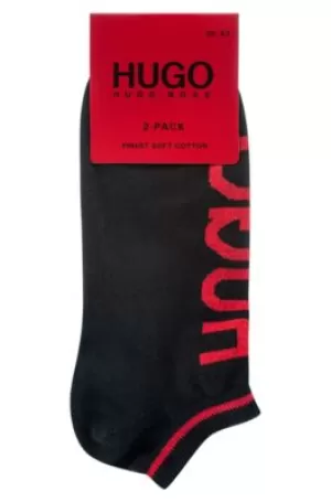 Image of Hugo Boss 2 Pack Logo Strip Socks Navy/Red