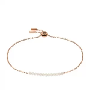 Image of Fossil Vintage Icon Rose Gold Tone Rose Quartz Bracelet