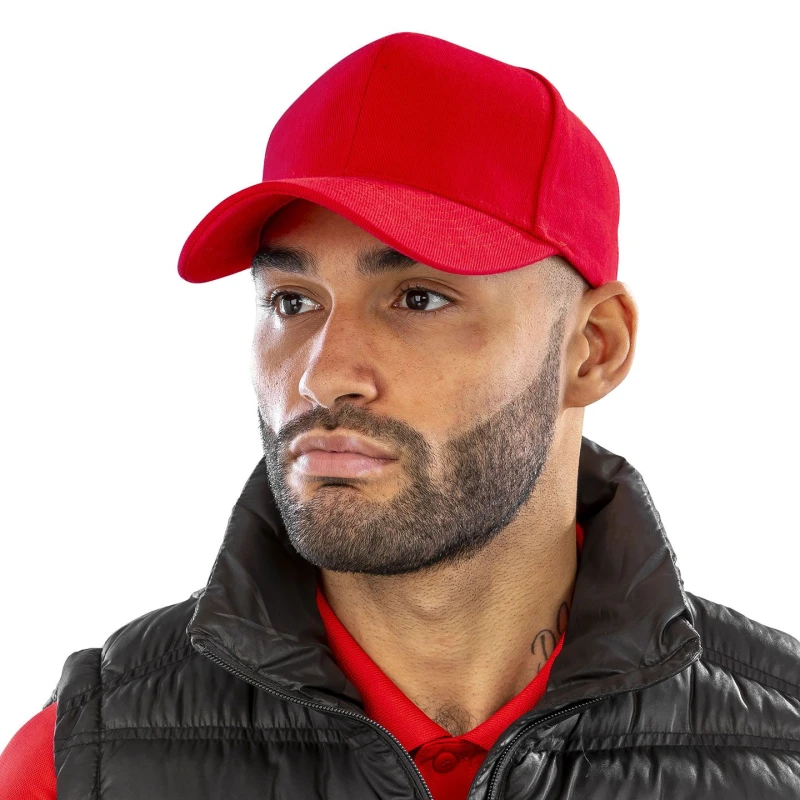 Image of Result Result Men Pro Style Heavy Drill Cap in Red Red One Size Male 5063470683840