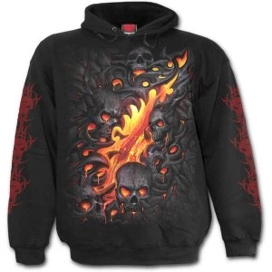 Image of Skulll Lava Mens Medium Hoodie - Black