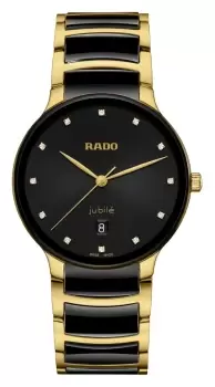 Image of RADO R30022742 Centrix Diamond (39.5mm) Black Dial / Black Watch