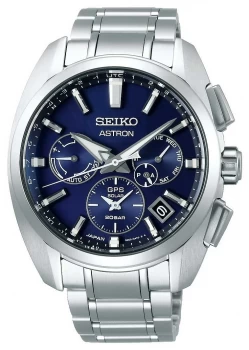 Image of Seiko Astron Titanium Mens Solar Blue dial Watch