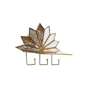 Image of Ivyline Antique Brass Mercury Glass Shelf H22Cm W40Cm D9Cm