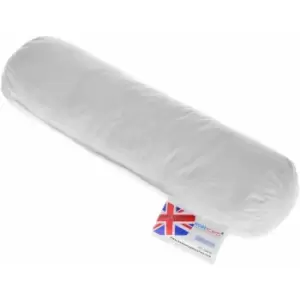 Image of HOMESCAPES Duck Feather Bolster Cushion 30 x 9cm (12 x 3.5") - White