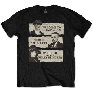 Image of Peaky Blinders - This Is Our City Unisex Medium T-Shirt - Black