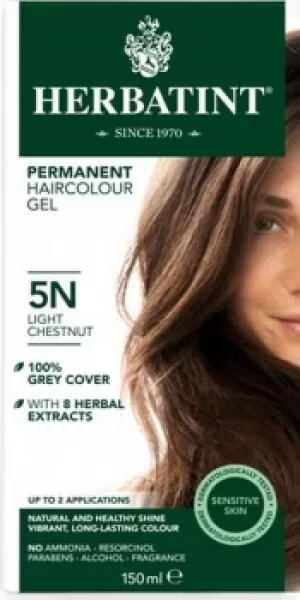 Image of Herbatint Light Chestnut Ammonia Free Hair Colour 5N 150ml