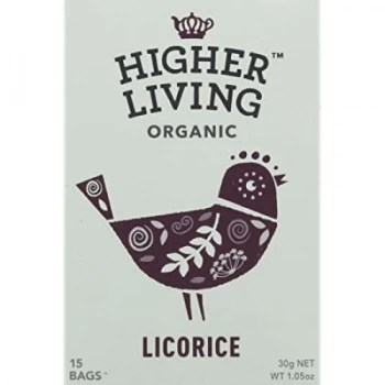 Image of Higher Living Licorice Organic Enveloped Tea - 15 Bags x 4 (Case of 1)