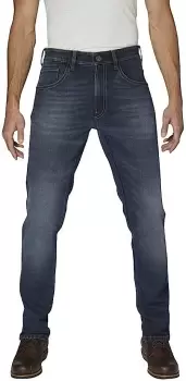 Image of Rokker Rokkertech Tapered Slim Blue Motorcycle Jeans, Size 33, blue, Size 33