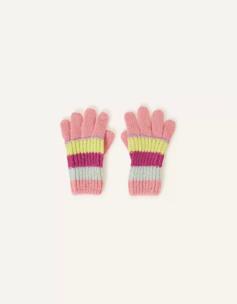 Image of Stripe Knit Gloves