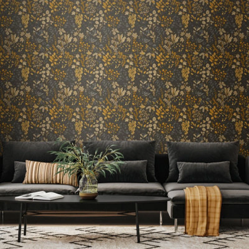 Image of Hoopla Walls Botanical Leaves - Bronze Age 10M Wallpaper