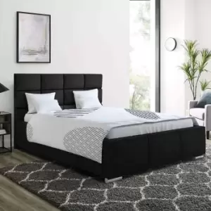 Image of Gerali Bed Super King Plush Velvet Black