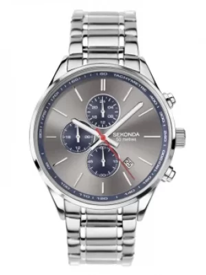 Image of Sekonda Mens Grey Chronograph Dial Bracelet Watch 1712