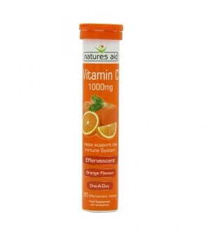 Image of Natures Aid Vitamin C 1000mg Effervescent Orange - 20 Tablets