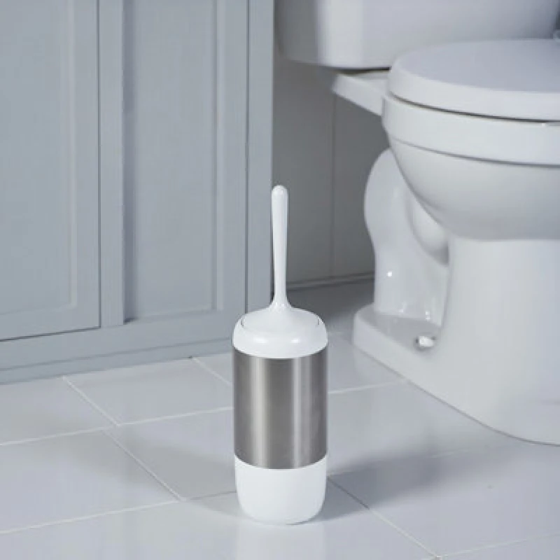 Image of Showerdrape Elite Collection White Chrome Toilet Brush & Holder White