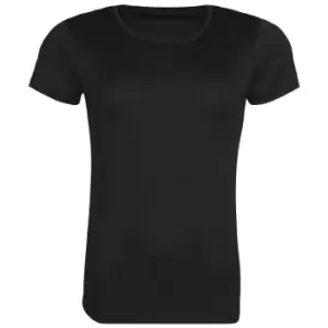 Image of Awdis Womens/Ladies Cool Recycled T-Shirt (XXL) (Jet Black)