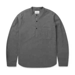 Image of Albam Shirt Collarless Shirt - Grey