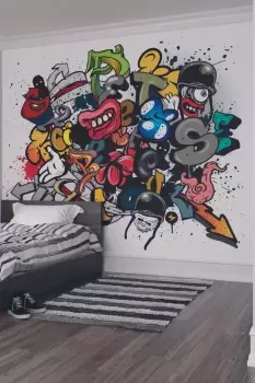 Image of Spray Paint Wall Mural