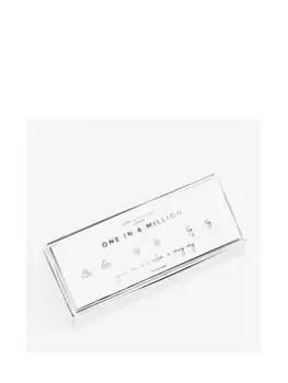 Image of Joma Jewellery Occasion Earring Box One In A Million Silver Set Of 3 Earrings, Silver, Women