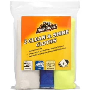 Image of Armor All 3 Clean & Shine Cloths (Pack Of 6)